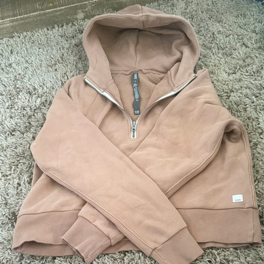 Vuori Restore Half Zip Hoodie Goldenrod tank matte small - Picture 2 of 2
